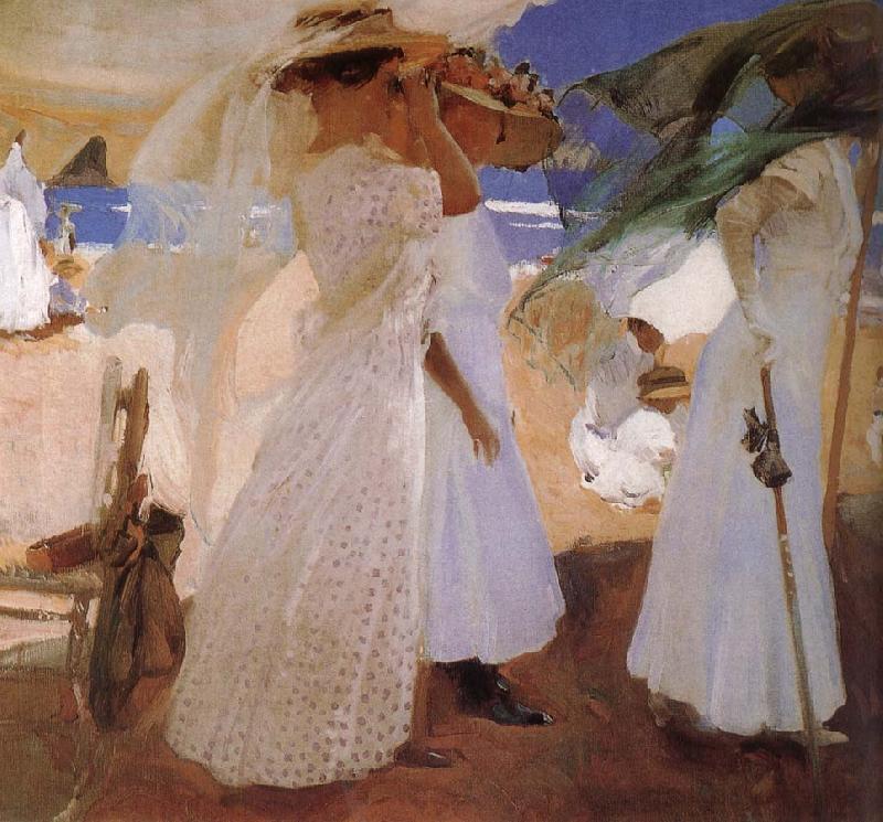 Joaquin Sorolla On the beach